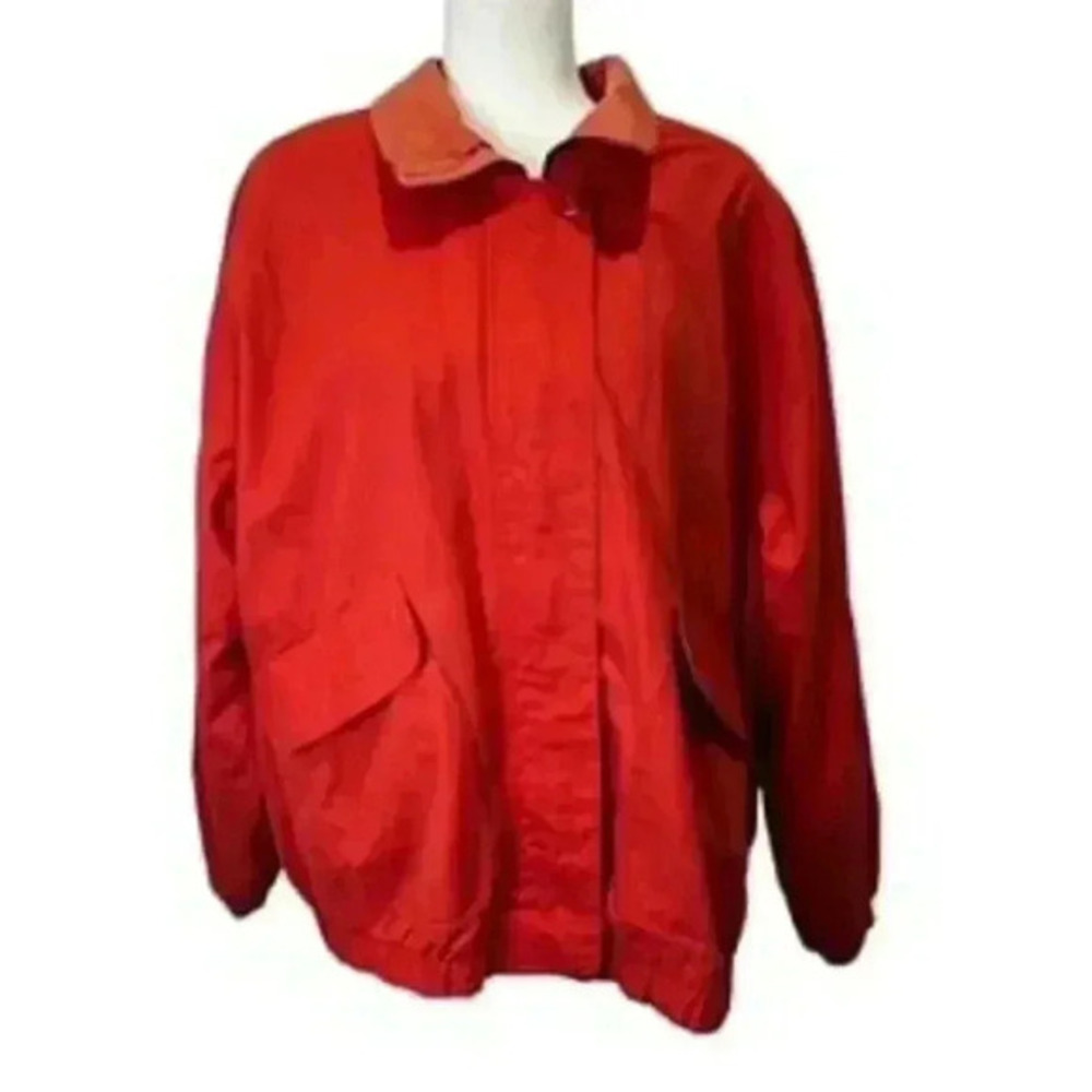 London Fog Full Zip Coral Zip Front Fully Lined Jacket Women’s Sz‎ XL